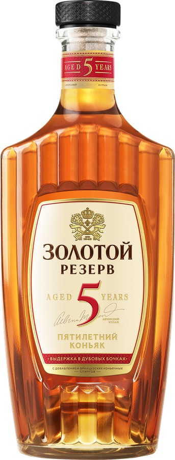 Коньяк ЗОЛОТОЙ РЕЗЕРВ Блэк Каск 5 лет 40% ст/б 0.5л