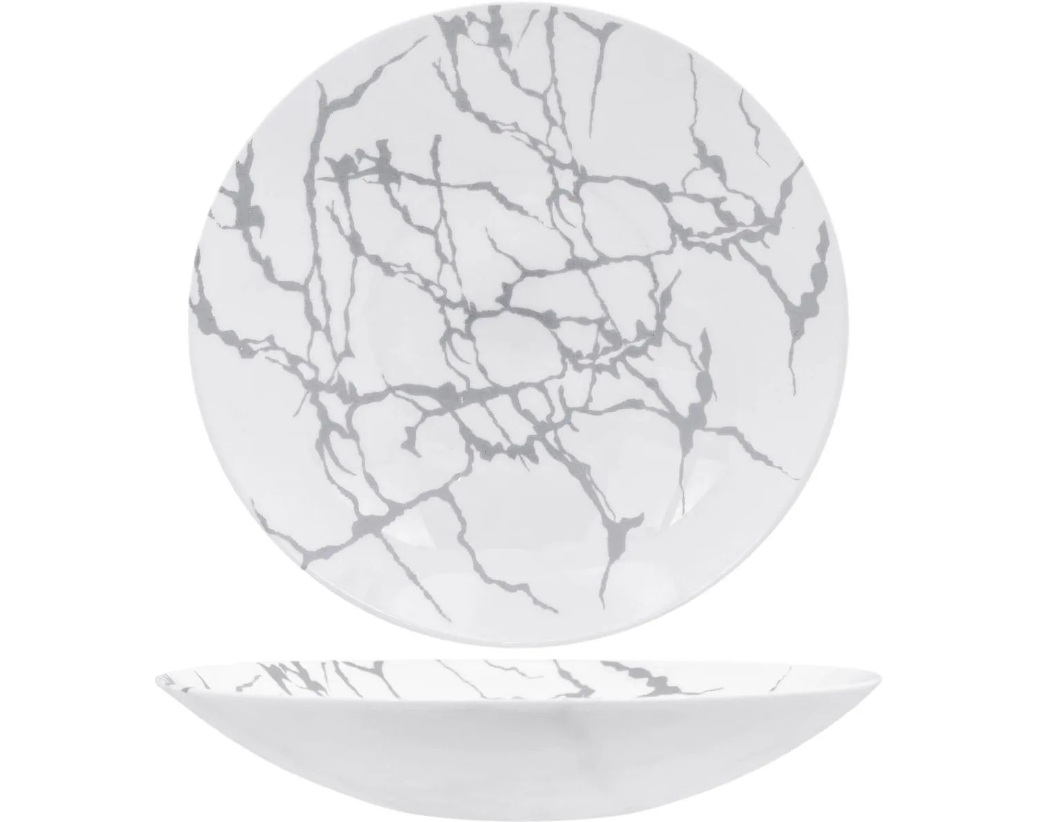 Тарелка глубокая ПАРС ОПАЛ Антикью сильвер Д21.5см 720мл арт.918