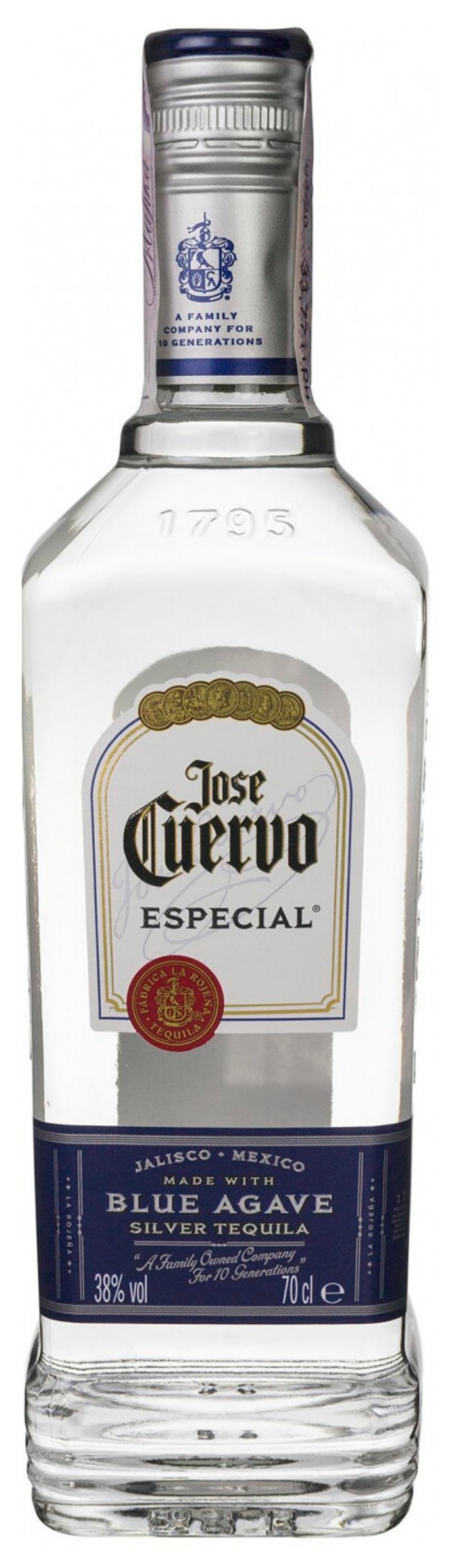 Текила ХОСЕ КУЭРВО Эспесиаль Сильвер 38% 0.7л