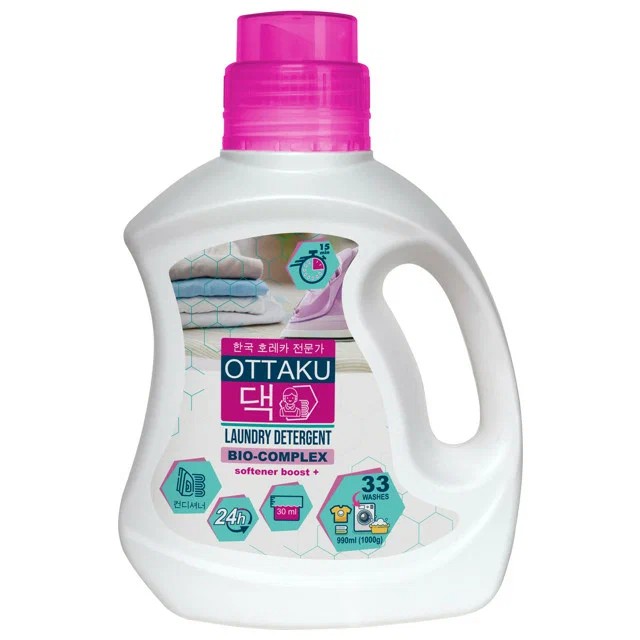 Гель для стирки ОТТАКУ Био-комплекс концентрат универсальный с кондиционером 990мл