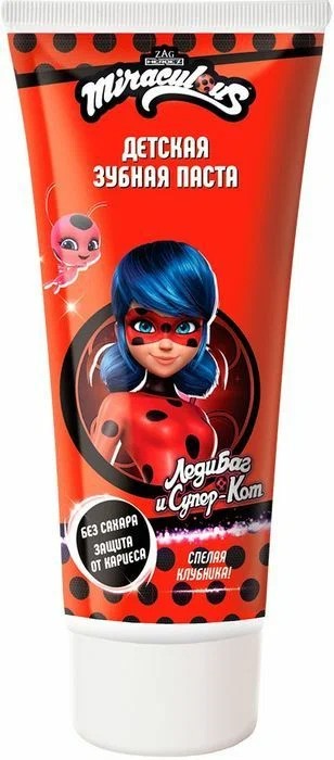 Зубная паста детская МИРАКУЛУС ЛедиБаг 60г