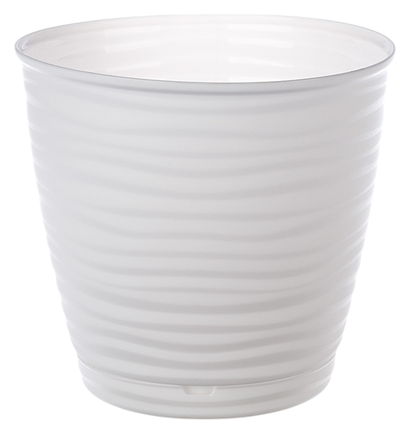 Горшок для цветов Саффрон белый 9.1л с поддоном арт.518325