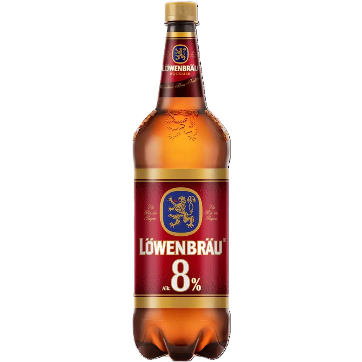 Пиво ЛОВЕНБРАУ Бокбир светлое 8% пэт 1.3л