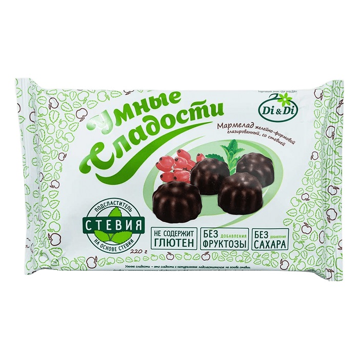 Мармелад УМНЫЕ СЛАДОСТИ диетический желейный 220г