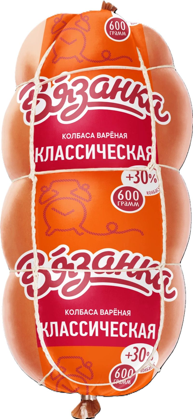 Колбаса ВЯЗАНКА Классическая вареная 600г