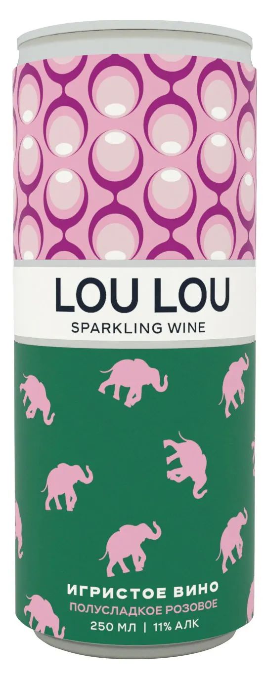 Игристое вино ЛУ ЛУ розовое п/сл 11% ж/б 0.25л
