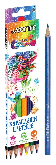 Карандаши цветные ДЕВЕНТЕ Космо 6шт