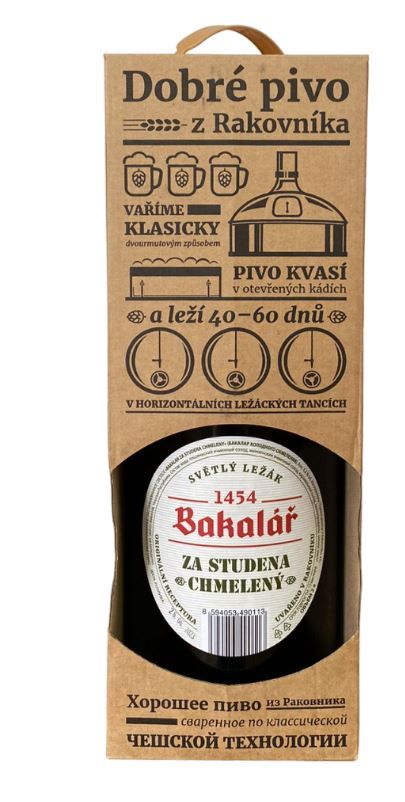 Пиво БАКАЛАР холодного охмеления светлое 5.2% ст/б 2л