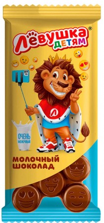 Шоколад ФАБРИКА им.КРУПСКОЙ Левушка экстрамолочный детский 85г