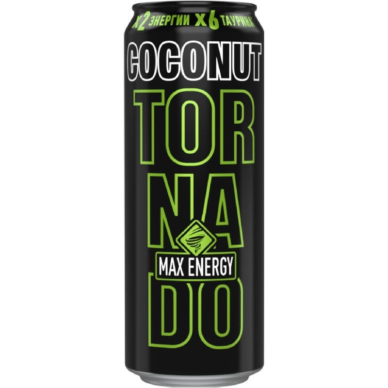 Энергетический напиток ТОРНАДО Макс Коконат ж/б 0.45л