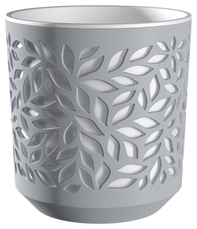 Кашпо ВМС Ливс серо-белый 2.5л арт.КШ9576