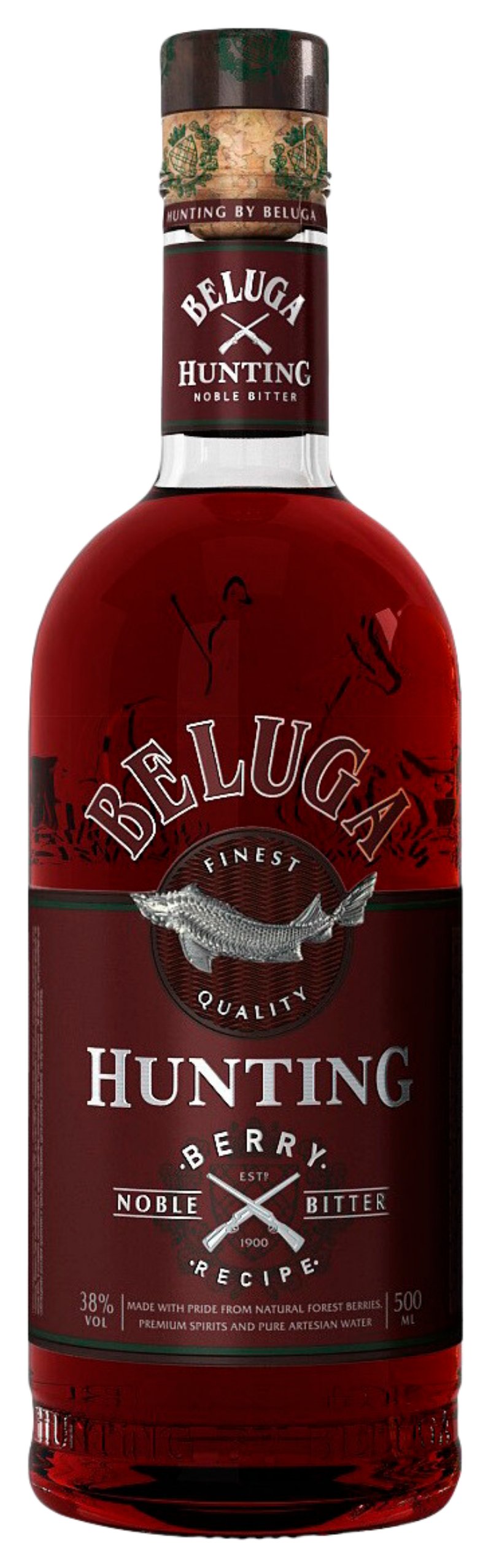Ликер БЕЛУГА Хантинг Ягодный десертный 38% ст/б 0.5л