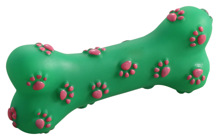 Игрушка для собак ТРИОЛ Кость с лапками из винила 150мм