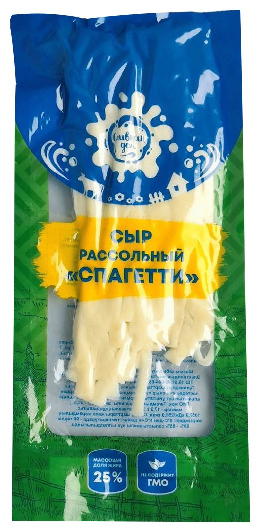 Сыр рассольный СЛИВКИН ДОМ Спагетти бзмж 25% 100г