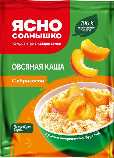 Каша овсяная ЯСНО СОЛНЫШКО с абрикосом м/у 45г
