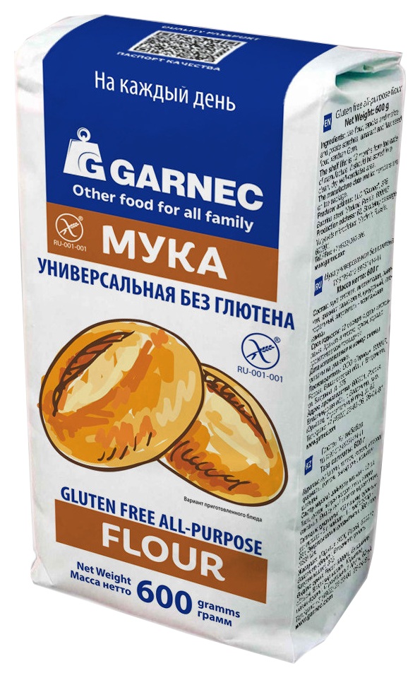 Мука ГАРНЕЦ универсальная без глютена м/у 600г