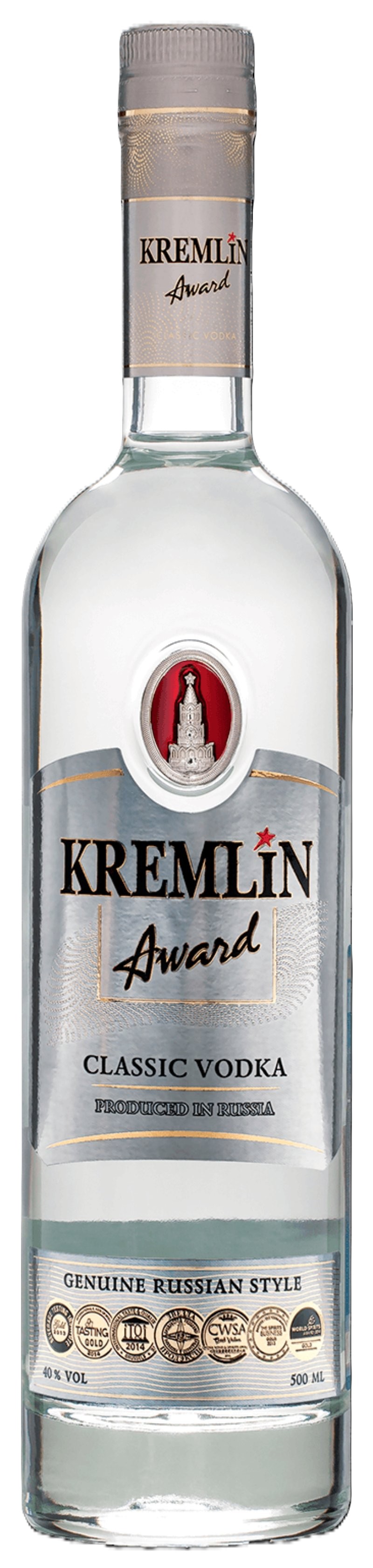 Водка КРЕМЛИН Эворд классик 40% ст/б 0.5л