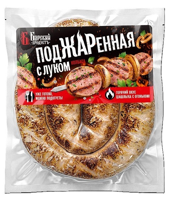 Колбаса БАРСКИЙ ПРОДУКТЪ поджаренная с луком 1кг