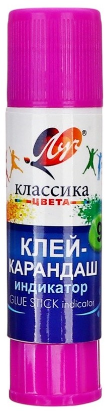 Клей канцелярский ЛУЧ Классика карандаш с индикатором 9г арт.34С2257-08