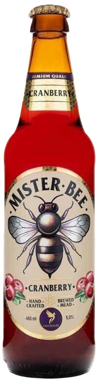 Напиток слабоалкогольный МИСТЕР БИ Медовуха клюква 5% ст/б 0.45л