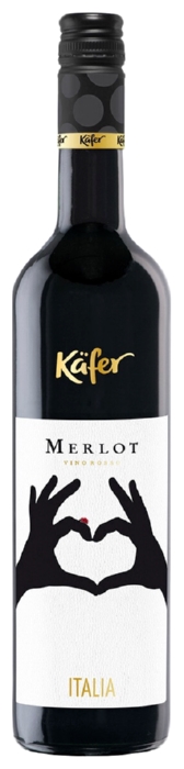Вино КЭФЕР Мерло красное сух 13% ст/б 0.75л