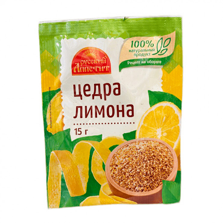Лимонная цедра РУССКИЙ АППЕТИТ м/у 15г