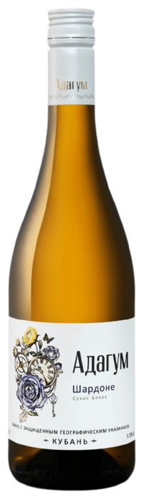 Вино АДАГУМ Шардоне белое сух 10-12% ст/б 0.75л