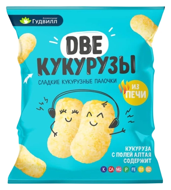 Палочки кукурузные ДВЕ КУКУРУЗЫ 80г