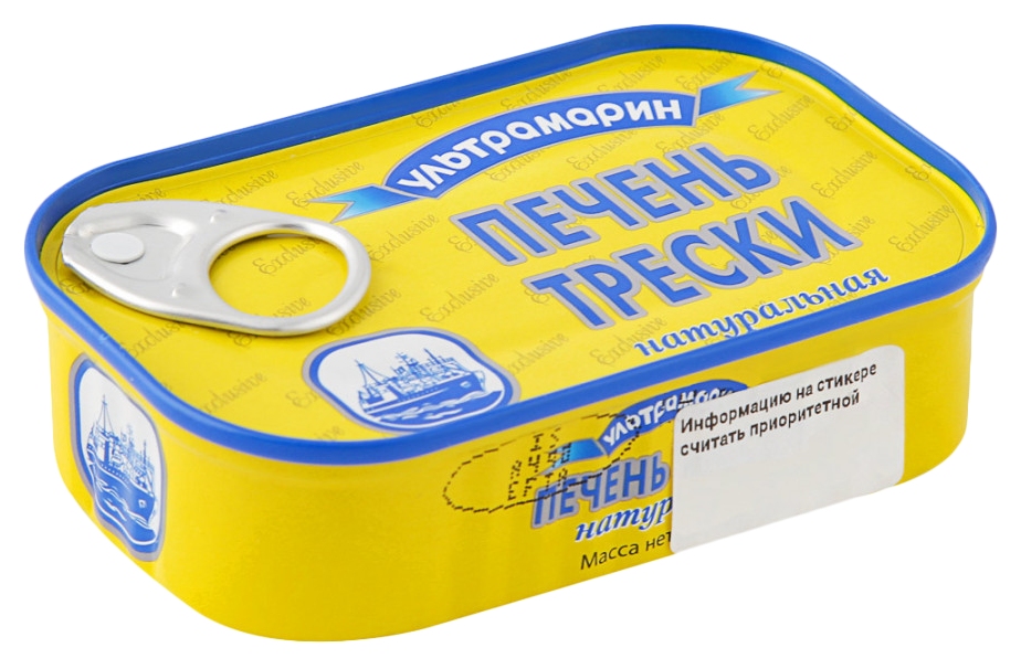 Печень трески УЛЬТРАМАРИН ж/б 120г