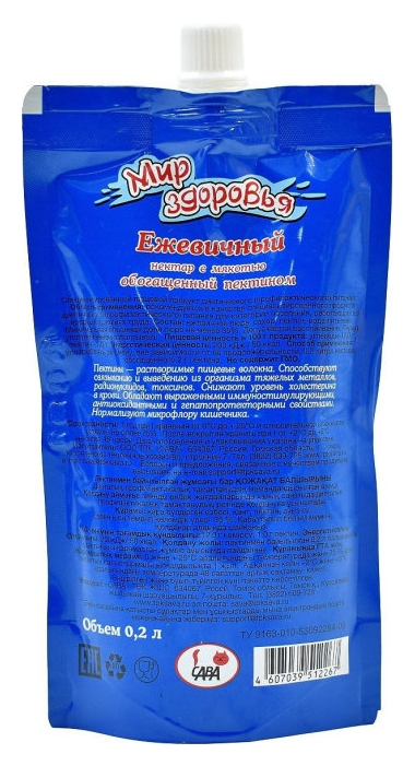 Нектар МИР ЗДОРОВЬЯ ежевика с пектином м/у 200мл