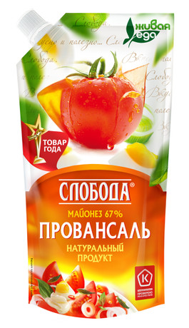 Майонез СЛОБОДА провансаль 67% д/пак 200мл