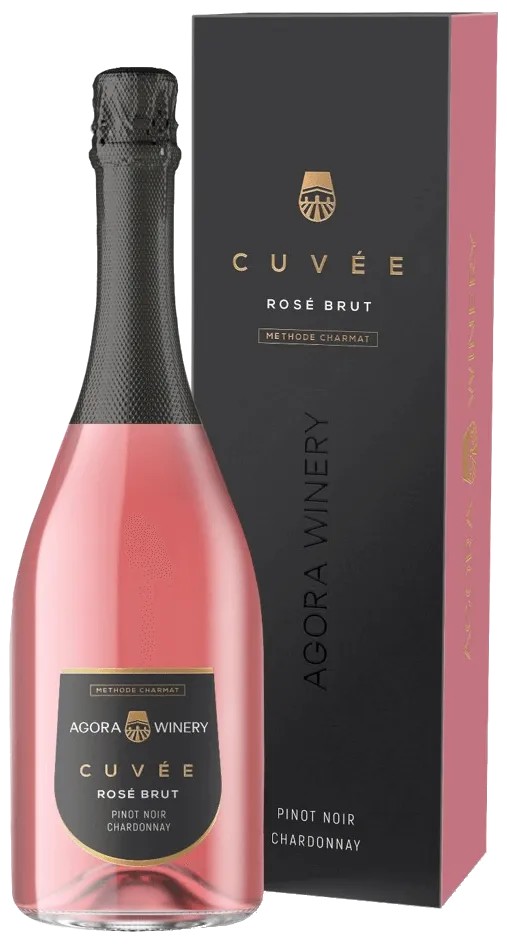 Игристое вино АГОРА Кюве Пино Нуар Шардоне розовое брют 11.5-13.5% ПК 0.75л