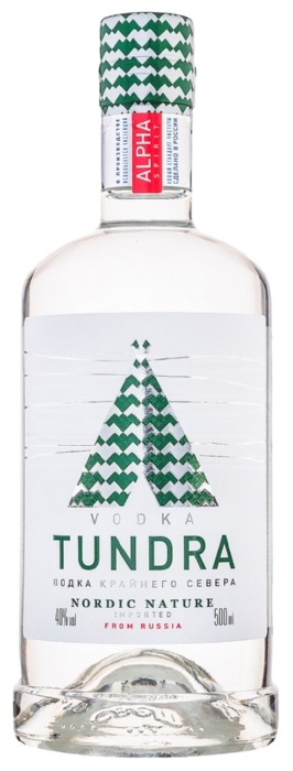 Водка ТУНДРА Нордик Натуре 40% ст/б 0.5л