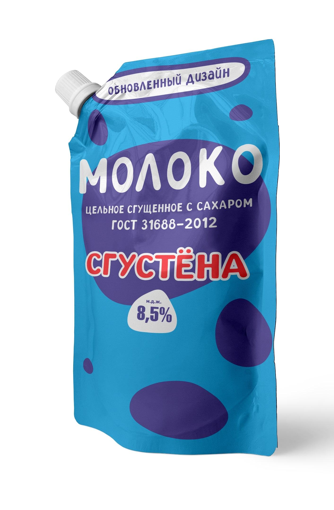 Сгущенное молоко СГУСТЕНА цельное бзмж 8.5% д/пак 280г