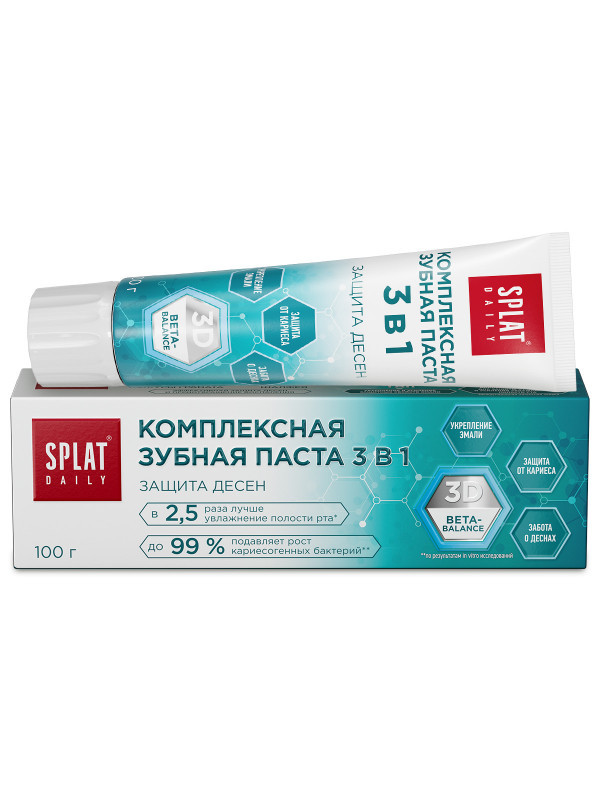Зубная паста СПЛАТ Дэйли Защита десен 3в1 100г