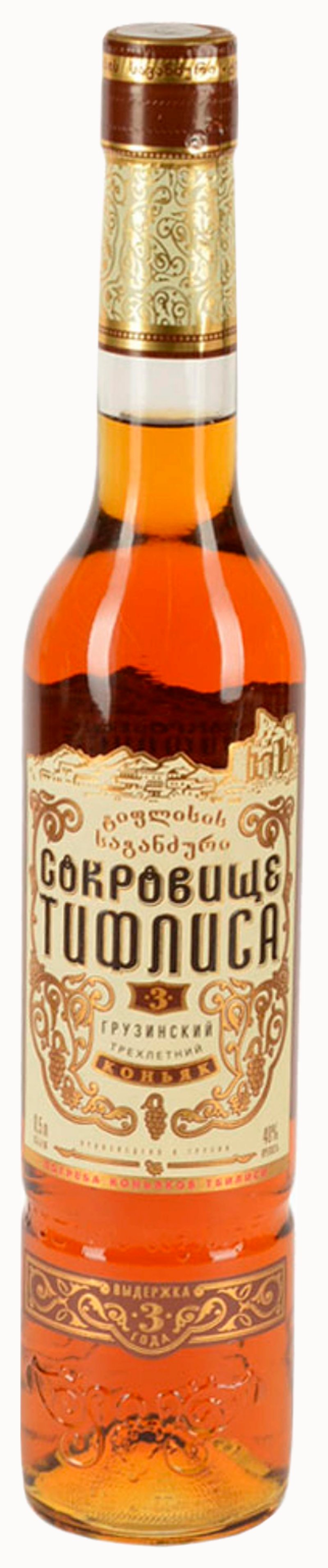 Коньяк СОКРОВИЩЕ ТИФЛИСА 3 года 40% ст/б 0.5л