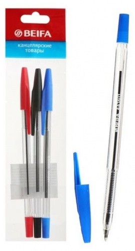 Набор ручек БЕЙФА шариковые 3цв арт.АА1801-3