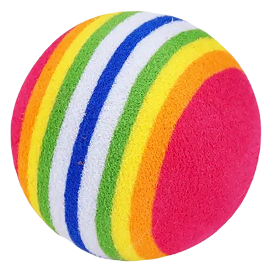 Игрушка для кошек ФОКСИКЕТ Мячик красный полосатый