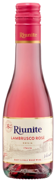 Игристое вино РИУНИТЕ Ламбруско Розе розовое п/сл 8% 0.187л