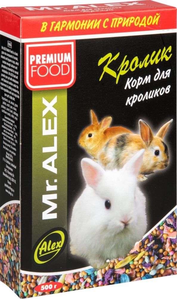 Корм для кроликов МИСТЕР АЛЕКС 500г