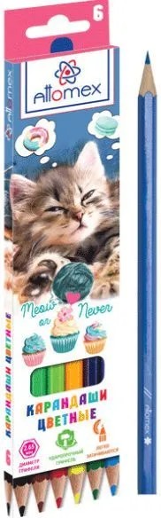 Карандаши цветные АТТОМИКС Детям 6шт