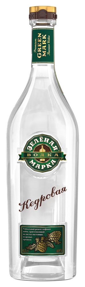 Водка ЗЕЛЕНАЯ МАРКА Кедровая 40% 0.5л