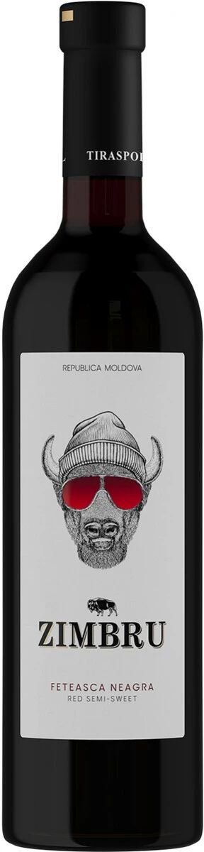Вино ЗИМБРУ Фетяска Нягрэ красное п/сл 11-13% ст/б 0.75л