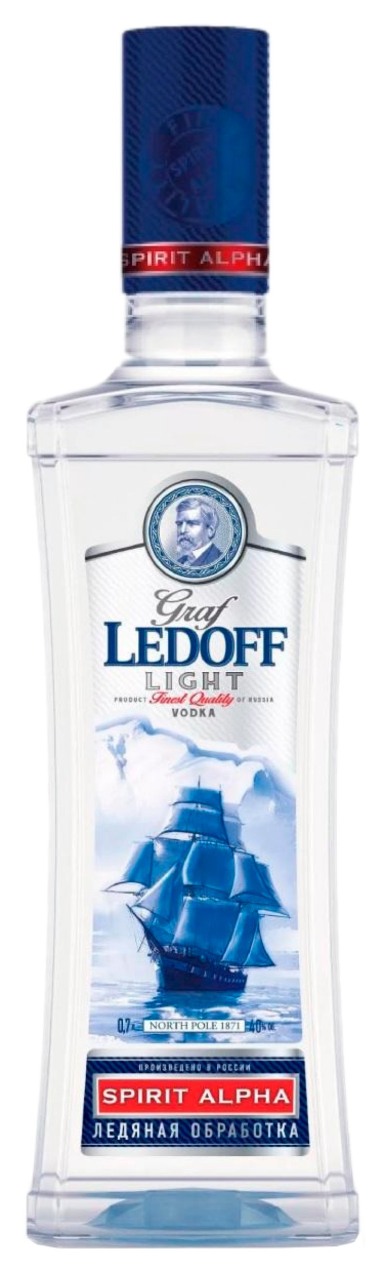 Водка ГРАФ ЛЕДОФФ Лайт 40% ст/б 0.5л