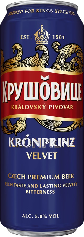 Пиво КРУШОВИЦЕ Вельвет светлое пастер 5% ж/б 0.43л