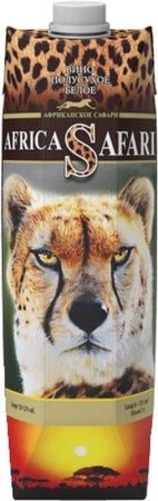 Вино АФРИКАНСКОЕ САФАРИ белое п/сух 10-12% т/пак 1л