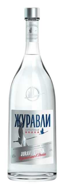 Водка ЖУРАВЛИ 40% ст/б 0.25л