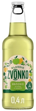 Газ.напиток ЗВОНКО Классик огурец лимон ст/б 0.4л