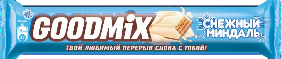 Батончик ГУДМИКС Дуо снежный миндаль 40г