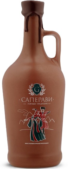 Вино ГОРНЫЕ ТРАДИЦИИ Саперави красное п/сл 10-12% ст/б 0.75л